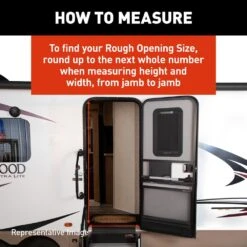 Lippert® - 26"W X 72"H Polar White Smooth Oblong Motorized Entry Door -Summit Trails v000145349 8