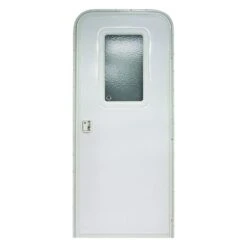 Lippert® V000381468 - 26"W X 68"H Polar White Embossed Oblong Entry Door