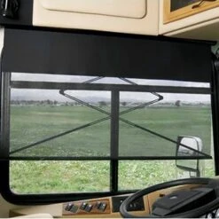 Carefree® YR043ZD36R-RP - Power SideVisor™ Black Polypropylene Electric Window Shade With Right Pull Cord